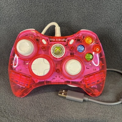Xbox 360 - Pink RockCandy Wired Controller - Tested - Image 1 of 4