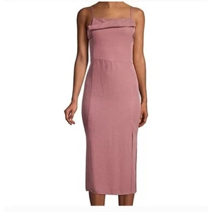 Vestido Vince Twist Frontal Camisola Sin Mangas Midi Rosa Polvoriento Ombre NUEVO $325 Talla 8  - Imagen 1 de 23