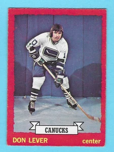 1973-74 OPC 111 Don Lever Vancouver Canucks! NM!  *SET BREAK* - Bild 1 von 2
