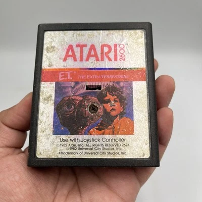 E.T. The Extra Terrestrial (Atari 2600, 1982) Cartridge ONLY Tested + Working - Image 1 of 4