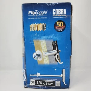 (Paquete de 49) Anclajes de palanca abatibles Cobra de alta resistencia 1/4" x 2-1/2" 425BX - Imagen 1 de 13