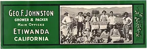 *Original* ETIWANDA Farm Workers REAL PHOTO Grape Label NOT A COPY!! - Picture 1 of 2
