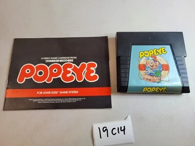 popeye ATARI 5200 working video game cartridge manual 19c14 - Image 1 of 3