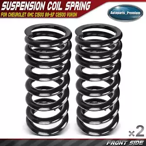 2x Coil Spring Set for Chevrolet GMC C1500 88-97 C2500 Tahoe Yukon 95-00 Front - Picture 1 of 9