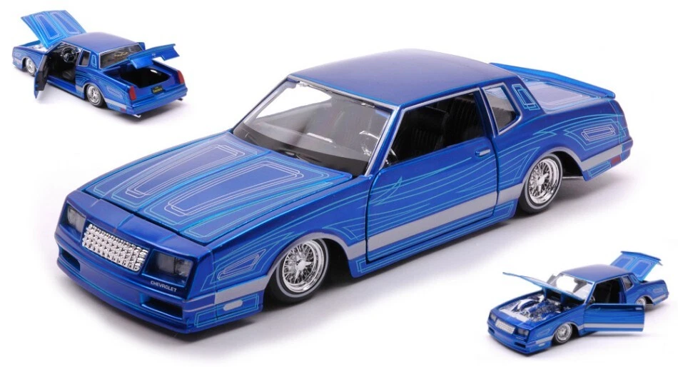 Chevrolet Monte Carlo Lowrider 1986 Blue 1:24 Model 32542 MAISTO - Immagine 1 di 1
