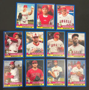 2025 Topps Heritage (11x) Dark Blue Border ANGELS Lot w/ O'Hoppe, Aldegheri RC+ - Picture 1 of 2