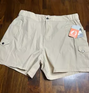 American Outdoorsman Women’s Performance Hiking Shorts Size XL NWT Khaki - Picture 1 of 6