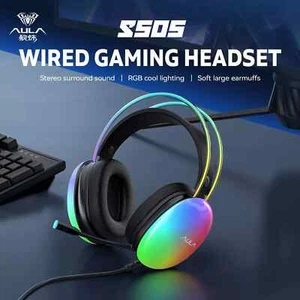 AULA S505 Professional Esports Gaming Headset - Immersive Sound & Dynamic RGB - Picture 1 of 26