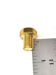 (10) Tornillo de tapa hexagonal 3/8-24 X 1/2 LATÓN Tornillo Rosca fina 3/8 24 1/2 UNF Hecho en EE. UU. - Imagen 1 de 6