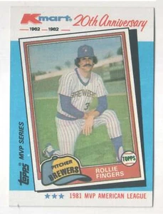 Rollie Fingers Topps #40 of 44 Kmart 20th Anniversary 1982 Baseball Card - Picture 1 of 1