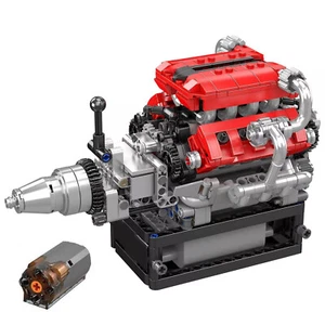 Motor V8 Ingeniería Mecánica Modelo Bloque de Construcción Juguete Regalo Nuevo - Imagen 1 de 20