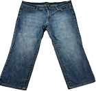 New York and co Capri Jeans Womens size 14 Blue Stretch Denim
