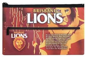 88924 BRISBANE LIONS AFL TEAM SONG LARGE NEOPRENE SCHOOL PENCIL CASE - Picture 1 of 2