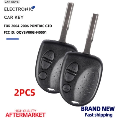 2X QQY8V00GH40001 Remote Key Fob for Pontiac GTO 2004-06 Chevrolet Caprice 98-06 - Image 1 of 4