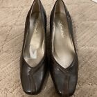 Elmdale Dark Brown Leather Pumps Shoes Heels Size 8-8.5