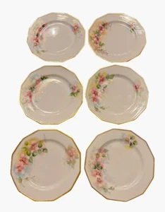 Handbemalte Limoges 12-seitige Dessertteller - 6er Set - Bild 1 von 12