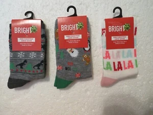 Kids Christmas Crew Socks Uni Sex Size 10-4 - Picture 1 of 11