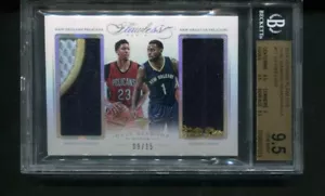 2014-15 Panini Flawless Anthony Davis Evans Dual Diamonds Patch Auto /15 BGS 9.5 - Bild 1 von 2