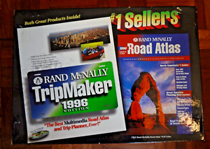 Rand McNally TRIPMAKER 1996 United States Canada Mexico CD-ROM & ROAD ATLAS
