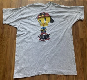 De Colección Piolín Pájaro Hip Hop Conjunto Camiseta Gris 3xl Gris Puntada Única - Imagen 1 de 7