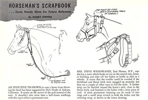 Horseman's Hints Effective Tie-Down Dick North Auburn CA Vtg Magazine Excerpt - Picture 1 of 1