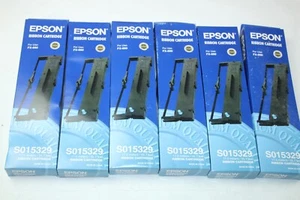 6 x Epson Farbband schwarz für FX-890 / S015329 - Bild 1 von 6