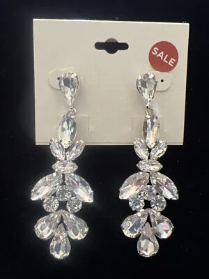 Fashion Women Crystal Jewelry Earrings 3D BIG STUNNING Retro Bling Tassel - Image 1 of 4