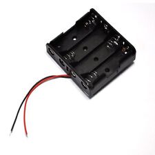 2Pcs Plastic Battery Storage Case Box Holder For 4Xaa 4Xaa 2A 6.0V Wire Leads oh
