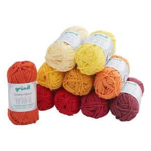 "Mini ""tonos de amarillo y rojo"" de algodón rápido Gründl" - Imagen 1 de 2