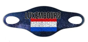 Luxembourg Flag Face Mask Protective Washable Reusable Unisex Breathable Printed - Foto 1 di 1