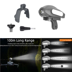 LED Searchlight Night Flight Light Lamp + Mount Adapter Kit for DJI FPV Drone - Picture 1 of 17