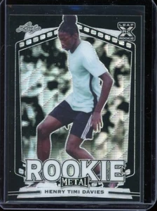 2022 Leaf Metal Soccer Black Wave Henry Timi Davies Rc #MS-07 (10/10) - Picture 1 of 2