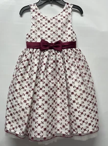 American Princess White Dress with Purple Flower Designs - Picture 1 of 2