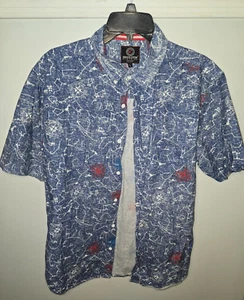 One Resolution Clothing Herren L Maritim Kompass Astrologie Hawaii Camp Hemd - Bild 1 von 3