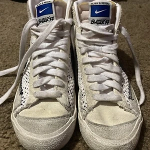 Nike Blazer Mid 77 Alter & Reveal Sneakers Womens 6 Youth 6Y Beige Black - Picture 1 of 6