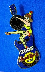 PITTSBURGH NEW YEAR PARTY CLOCK SEXY POLE DANCING GIRL GUITAR Hard Rock Cafe PIN - Picture 1 of 1