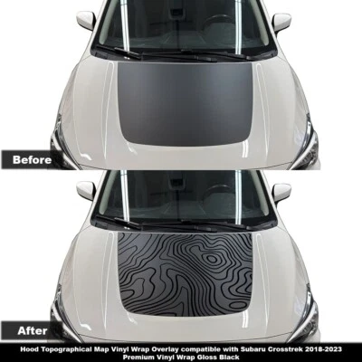 Hood Topographical Vinyl Wrap Compatible with Subaru Crosstrek 2018 – 2023 - Image 1 of 4