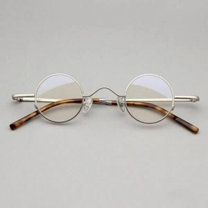 Vintage 34mm Round Glasses Frames - Stainless Steel Unisex Eyewear - Picture 1 of 13