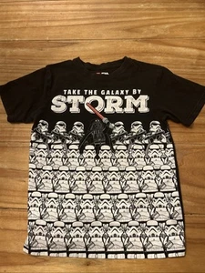 Boys Black Star Wars Lego Tshirt Size 10 - Picture 1 of 4