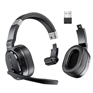 Bluetooth Trucker Headset, Single and Dual Ear Wireless Headset with Mic for ... - Picture 1 of 6