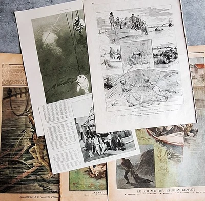 SCAPHANDRIER PLONGEE DIVER PALOMBARO  LOT  JOURNAUX ET DOCUMENTS 1884 à 1931 - Immagine 1 di 4