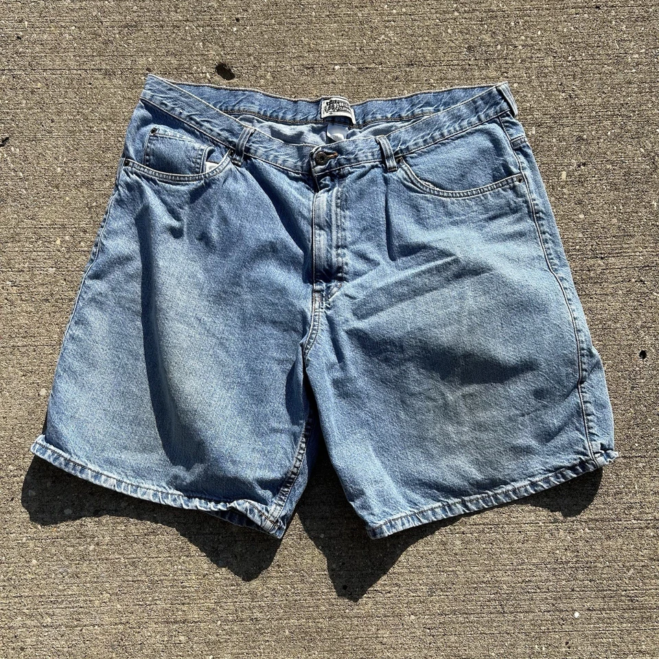 Pantalones cortos de mezclilla para hombre Route 66 talla 44 100 % algodón lavado medio estilo de colección Foto 1 de 3