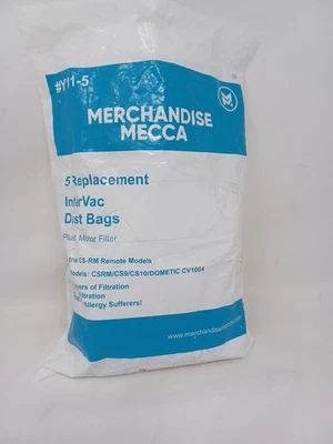 1 Pack of 5 Premium Replacement Bags For Intervac Models Csrm/Cs9/Cs10/+ Dometic - Image 1 of 4