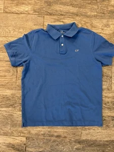 Vineyard vines boys blue polo shirt XL (18) - Picture 1 of 5