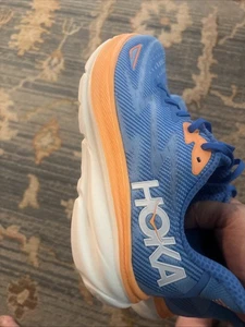HOKA ONE ONE Clifton 9 Running Shoes Mens Size 11.5 D Blue Orange 1127895 New - Picture 1 of 13
