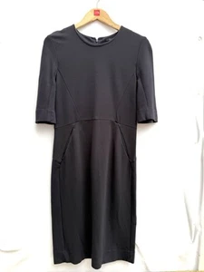 Cos 1/2 Sleeve Dress Viscose Blend Smart Casual Black Womens UK 10 - See Info - Picture 1 of 10