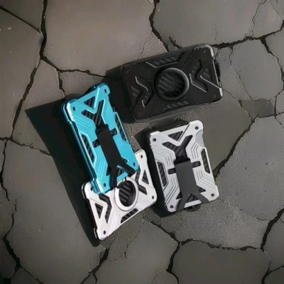 Men's Wallet RFID Blocking Aluminum Black  Money Clip Airtag Holder Slim  - Image 1 of 4