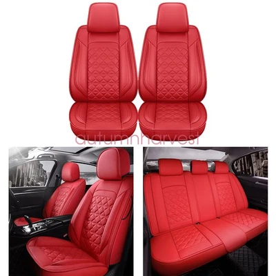Full Set Car 5 Seat Cover Fits Infiniti Q50 Q60 QX50 QX55 Synthetic Leather - Image 1 of 4