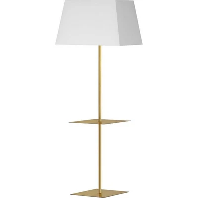 Dainolite Lighting GTC-S641F-AGB-WH Gretchen Floor Lamp Aged Brass - Image 1 of 2