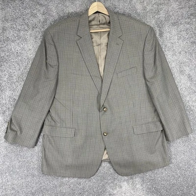Lauren Ralph Lauren Blazer Mens 48R Beige Wool Micro Houndstooth Sport Jacket Foto 1 de 4